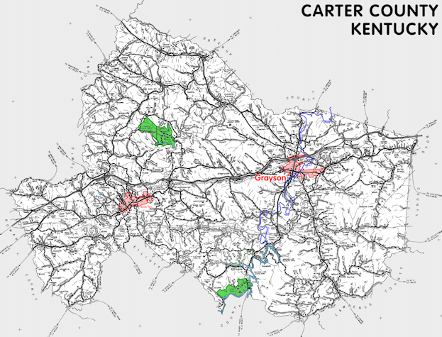 carter county ky map