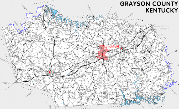 Grayson County, Kentucky - Kentucky Atlas and Gazetteer