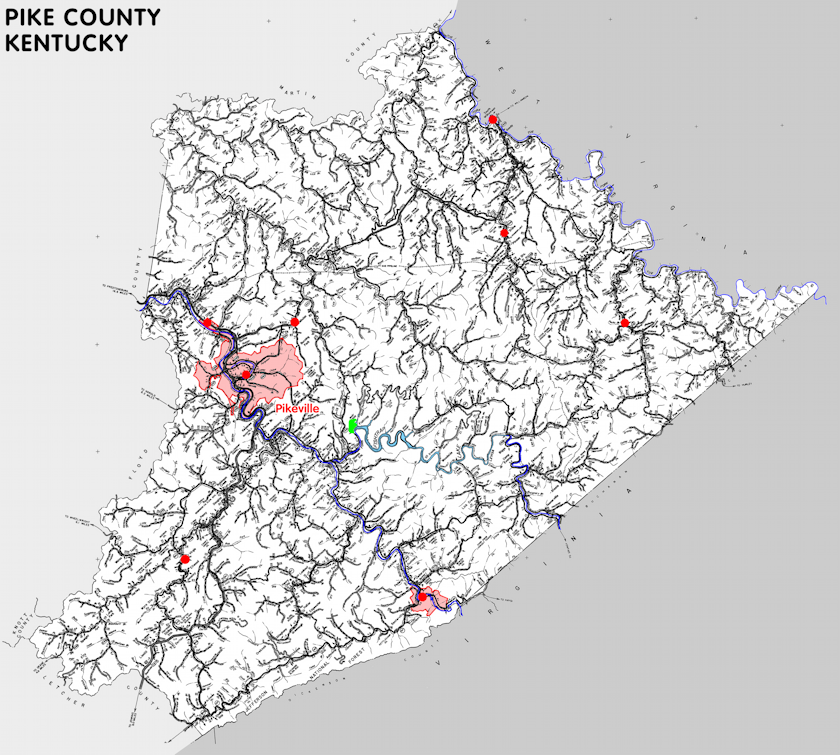 Pike County  Map Pike County, Kentucky   Kentucky Atlas and Gazetteer