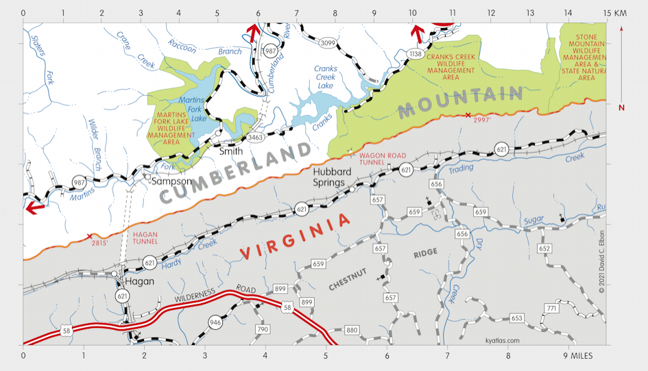 Map of Stone Mountain State Natural Area